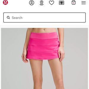 Lululemon sonic pink skirt size 4
